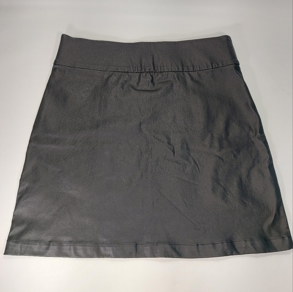 Maurices Black Pleather A-line Mini Skirt, Size 10 - Picture 7 of 9